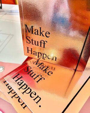 ‘Make Stuff Happen’ Rose Gold Notebook