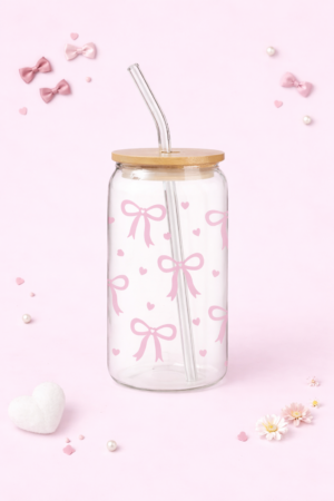 Pretty in Bows Glass Tumbler