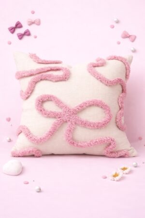 The Chenille Bow Cushion